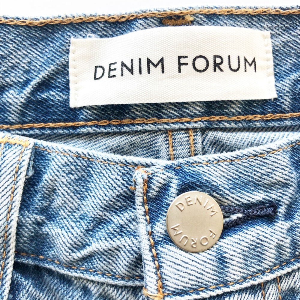 Aritzia Denim Forum Jeans Womens 28 Farrah Hi-Rise Wide Leg Jeans Light Blue - Picture 5 of 11